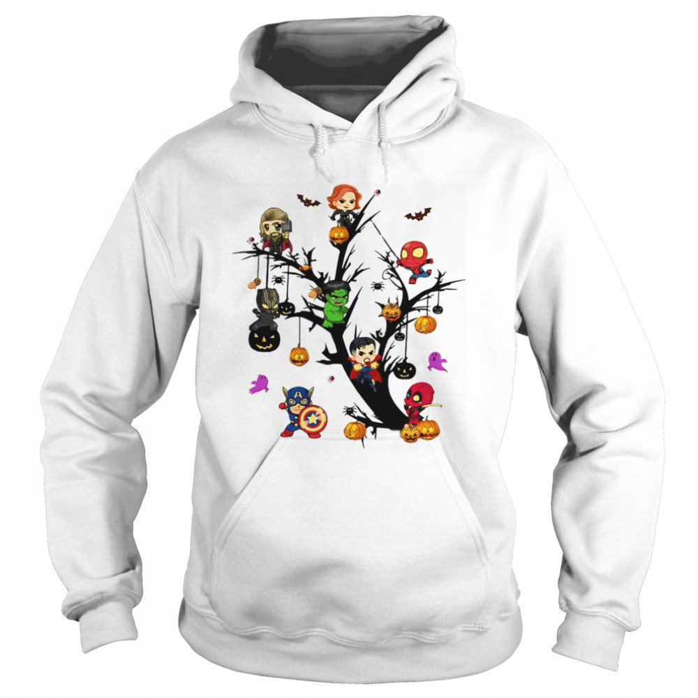 Avengers Superheroes Tree Halloween Pumpkin  Unisex Hoodie