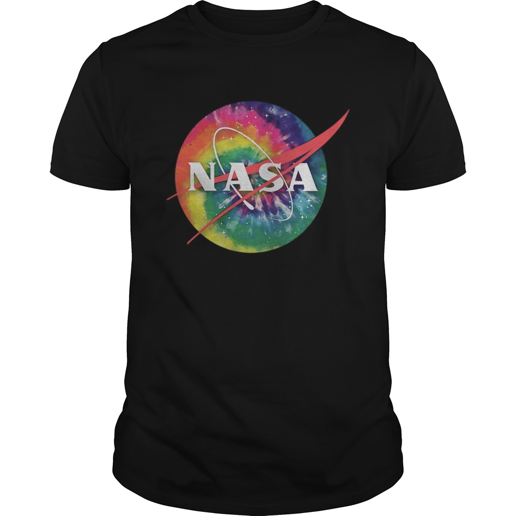 Awesome Tie Dye nasa logo shirt