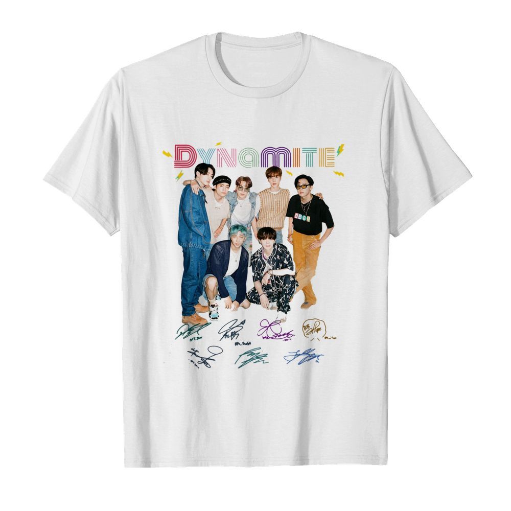 BTS Dynomite Signatures shirt