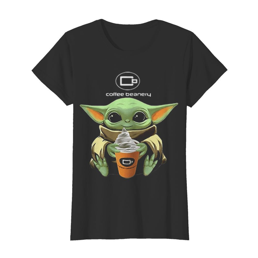 Baby Yoda And Coffee Beanery  Classic Women's T-shirt