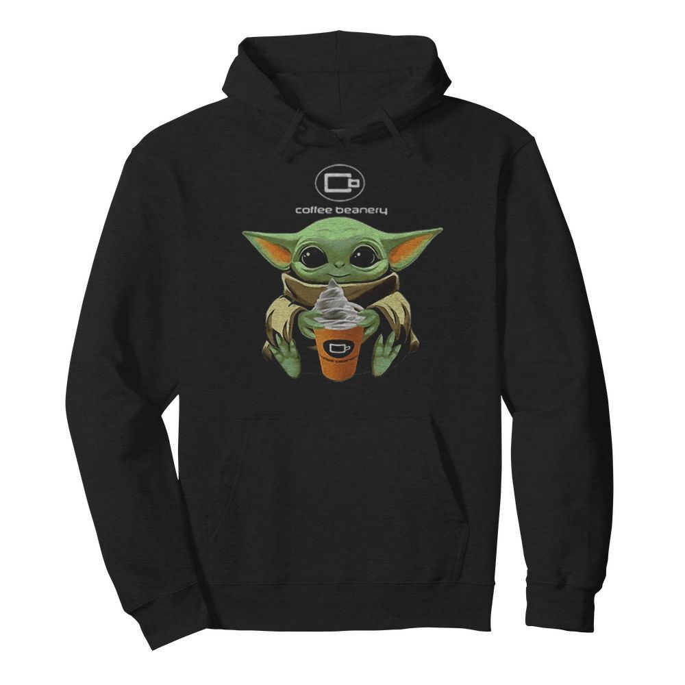 Baby Yoda And Coffee Beanery  Unisex Hoodie