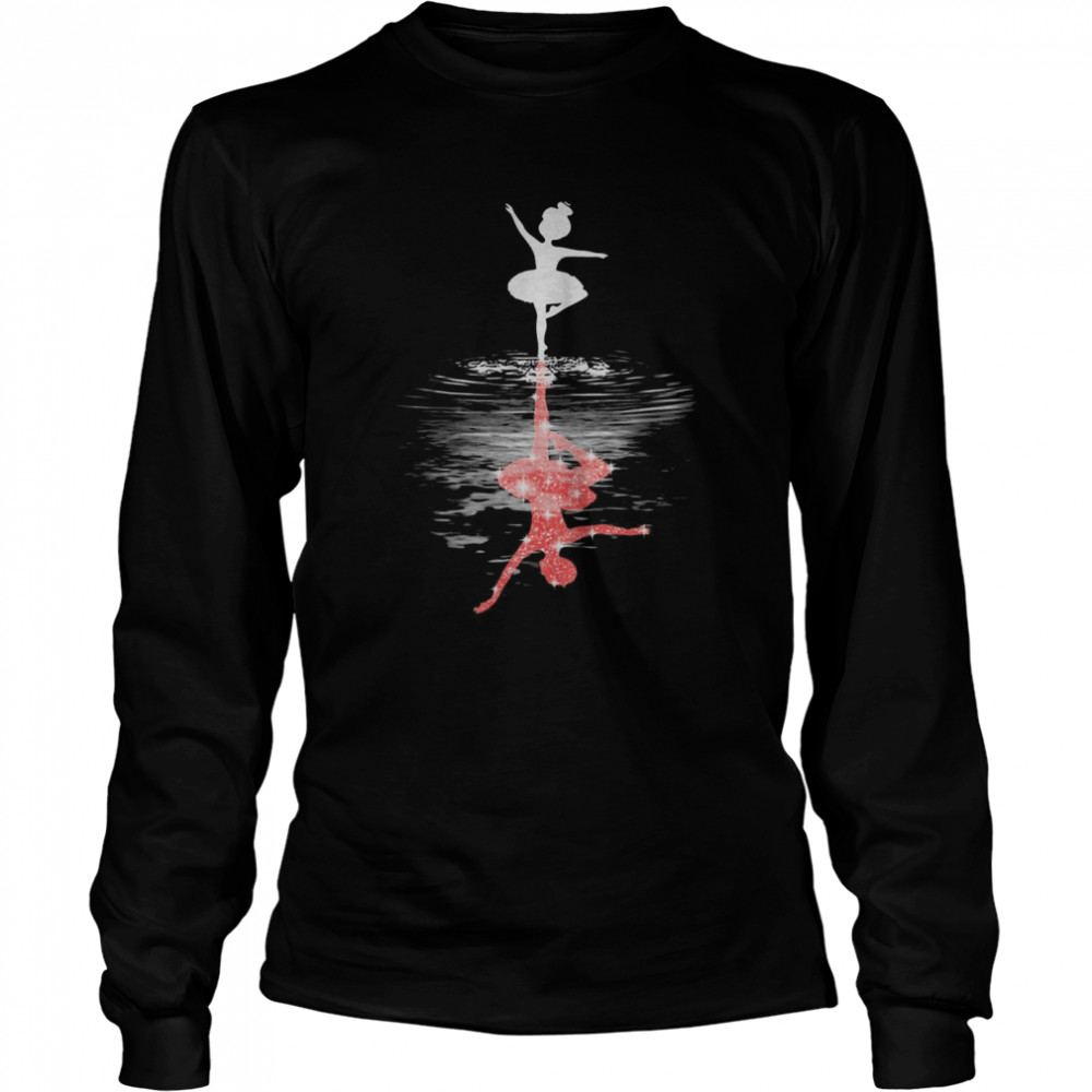 Ballet Girl Mirrow Water  Long Sleeved T-shirt