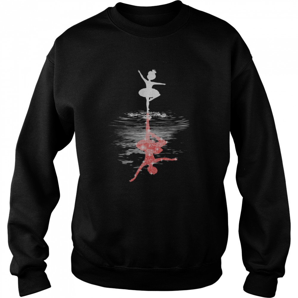 Ballet Girl Mirrow Water  Unisex Sweatshirt