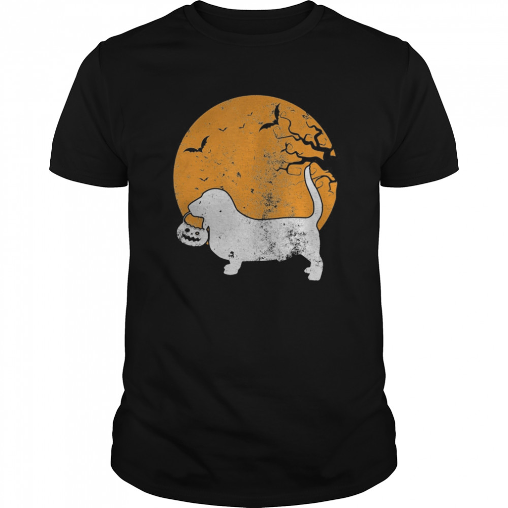 Basset Hound Dog Pumpkin Halloween Costume shirt