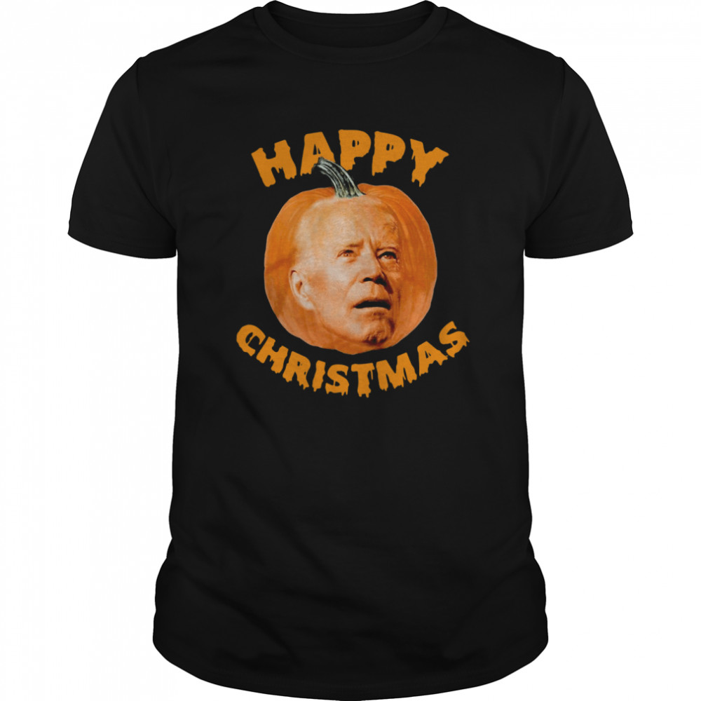 Biden Pumpkin Happy Christmas Halloween shirt