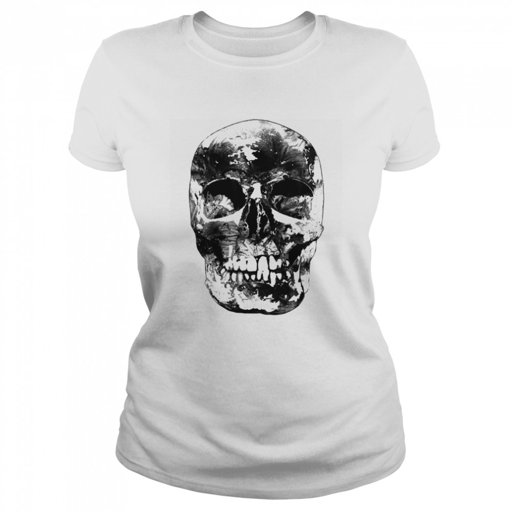 Black And White Skull Day Of Dead Dia De Los Muertos  Classic Women's T-shirt