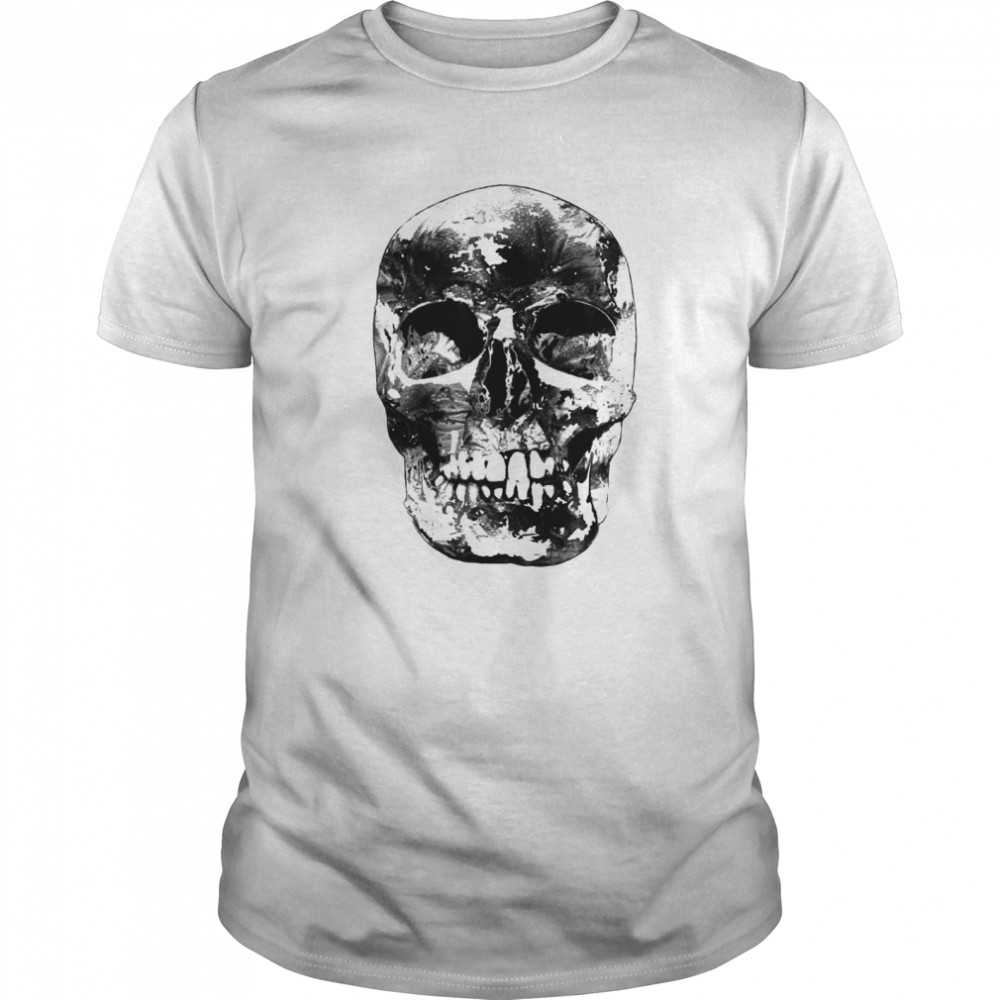 Black And White Skull Day Of Dead Dia De Los Muertos  Classic Men's T-shirt