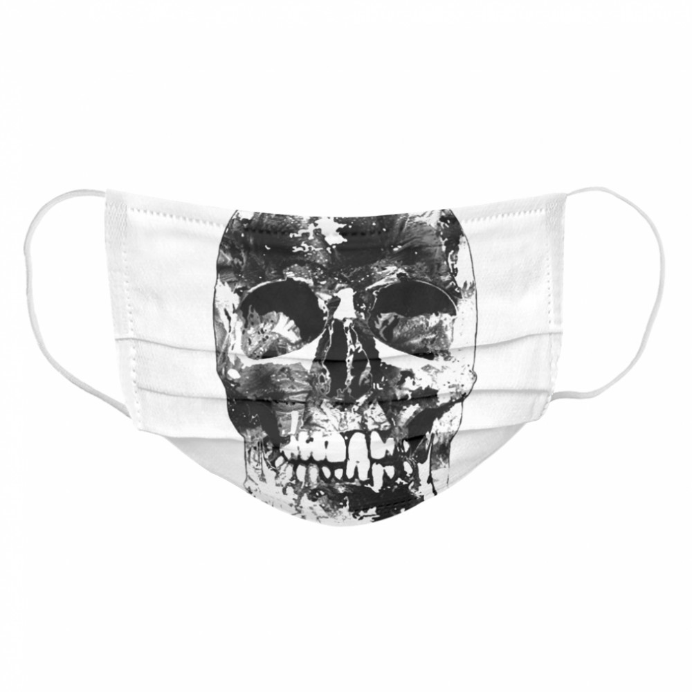 Black And White Skull Day Of Dead Dia De Los Muertos  Cloth Face Mask