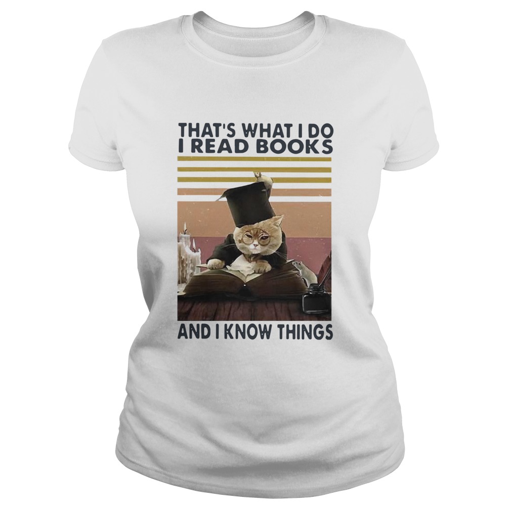 Black Cat Thats What I Do I Read Books And I Know Things Vintage  Classic Ladies