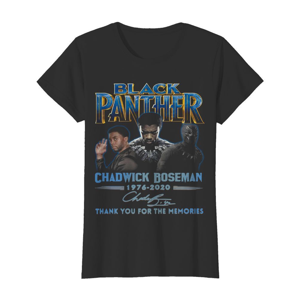 Black Panther Chadwick Boseman 1976-2020 Signature Thank You For The Memories  Classic Women's T-shirt