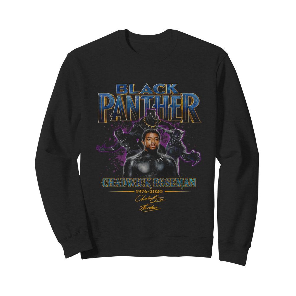 Black Panther Chadwick Boseman 1976 2020 Signature  Unisex Sweatshirt