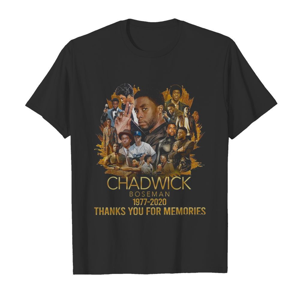 Black Panther Chadwick Boseman 1977-2020 Thanks You For Memories shirt