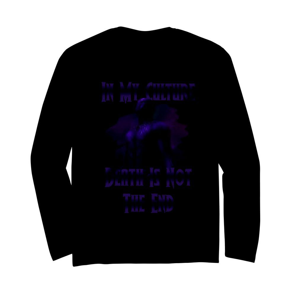 Black Panther In My Culture Death Is Not The End Purple  Long Sleeved T-shirt 