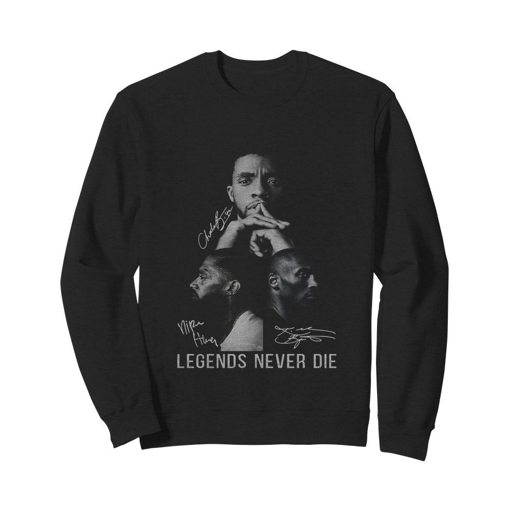 Black Panther Nipsey Hussle and Kobe Bryant Legends Never Die Signature  Unisex Sweatshirt