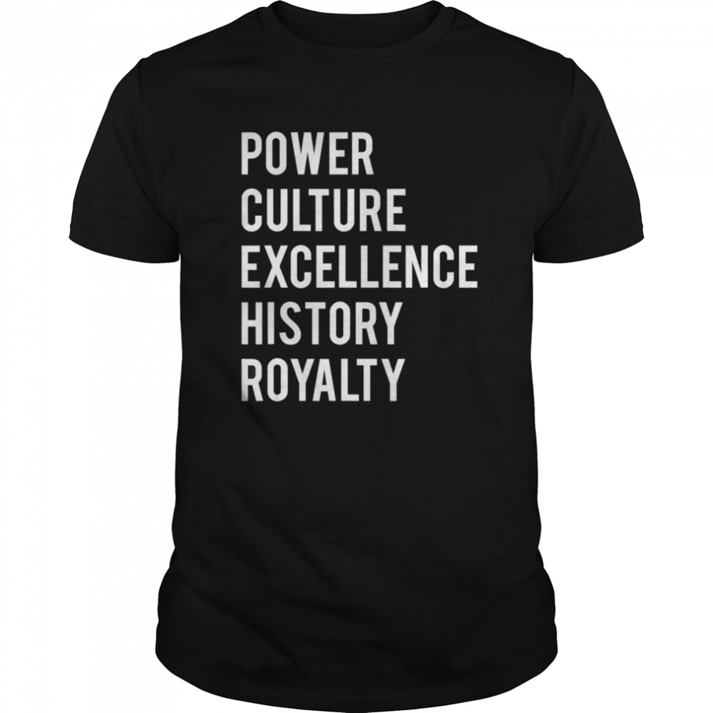 Black Power Black Culture Excellence History Royalty shirt