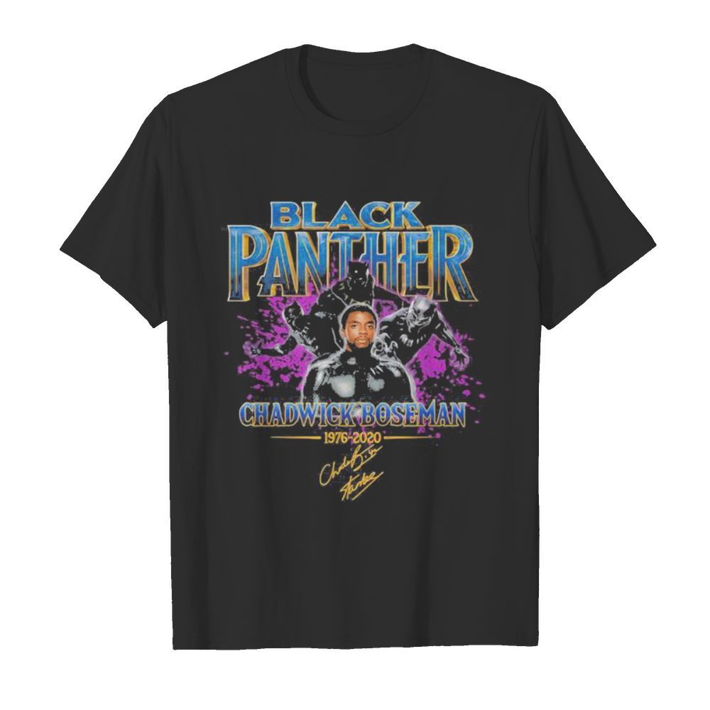 Black panther rip chadwick boseman 1976 2020 signature shirt