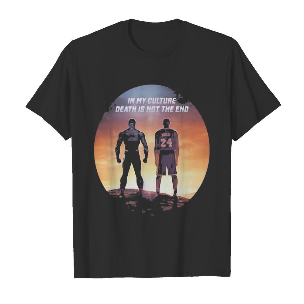 Black panther rip chadwick kobe bryant in my culture death is not the end sunset  Classic Men's T-shirt