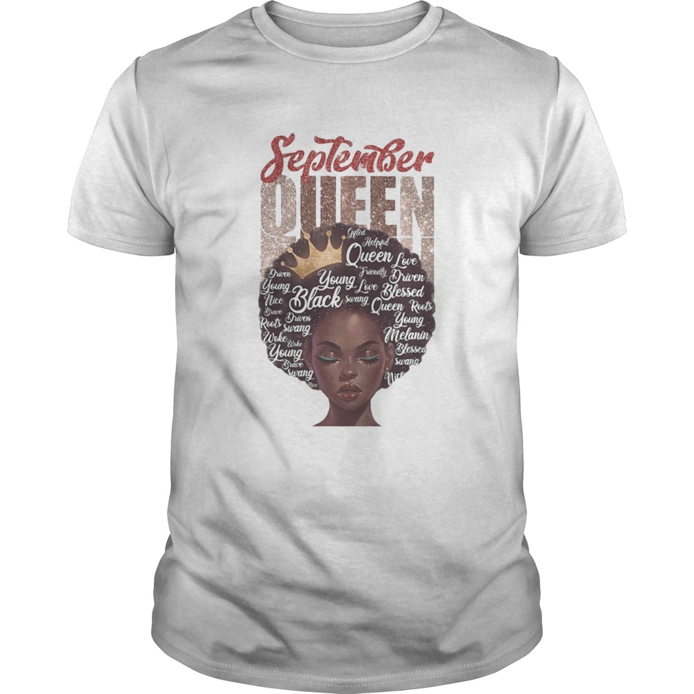 Black woman september queen shirt