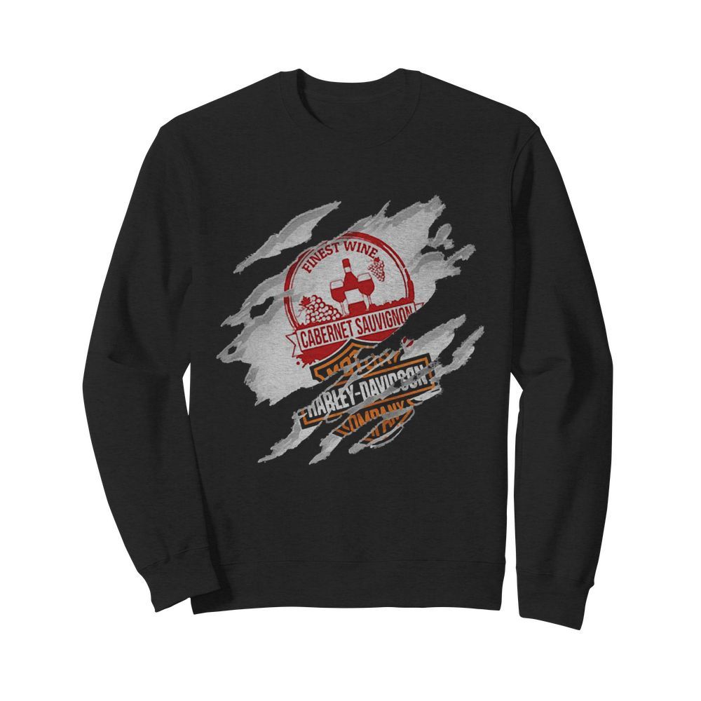 Blood Inside Me Cabernet Sauvignon Motor Harley Davidson Company  Unisex Sweatshirt