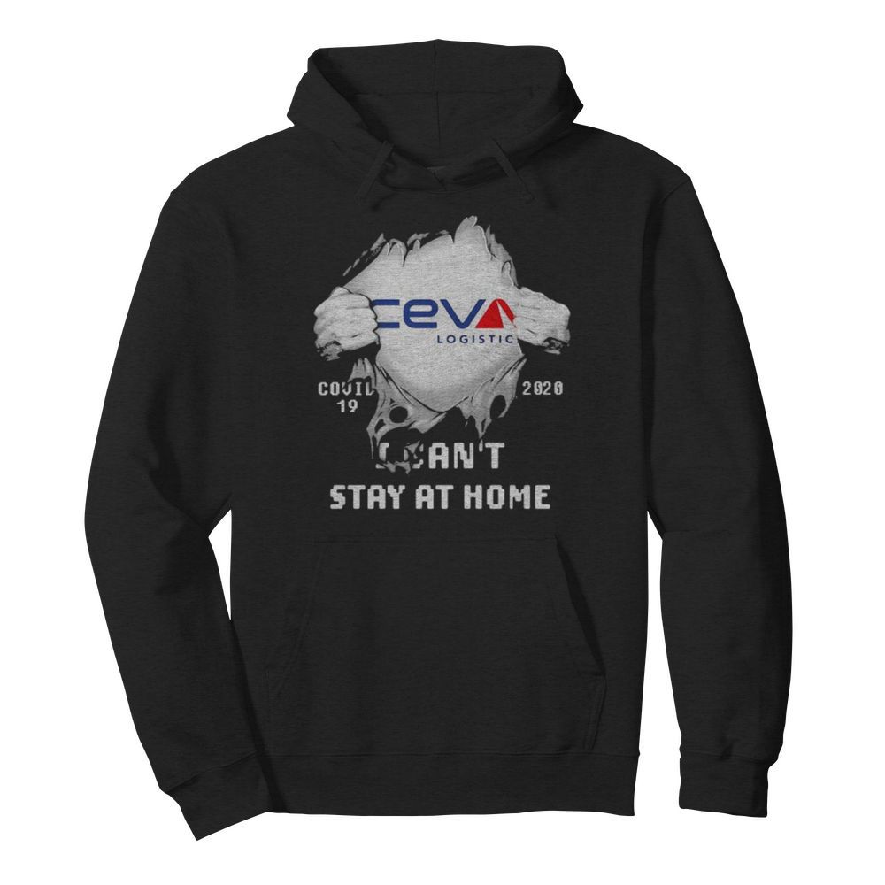 Blood inside ceva logistic i can’t stay at home covid-19 2020  Unisex Hoodie