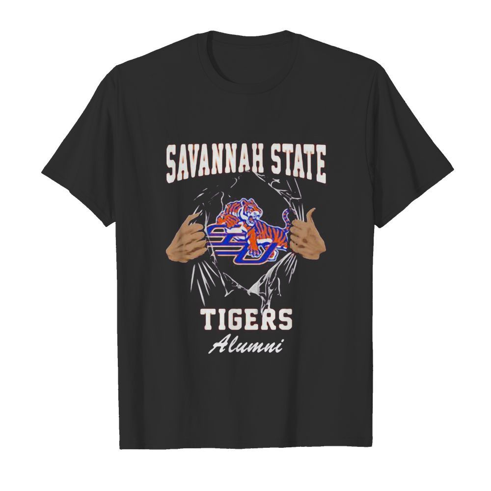 Blood inside savannah state tigers alumni shirt