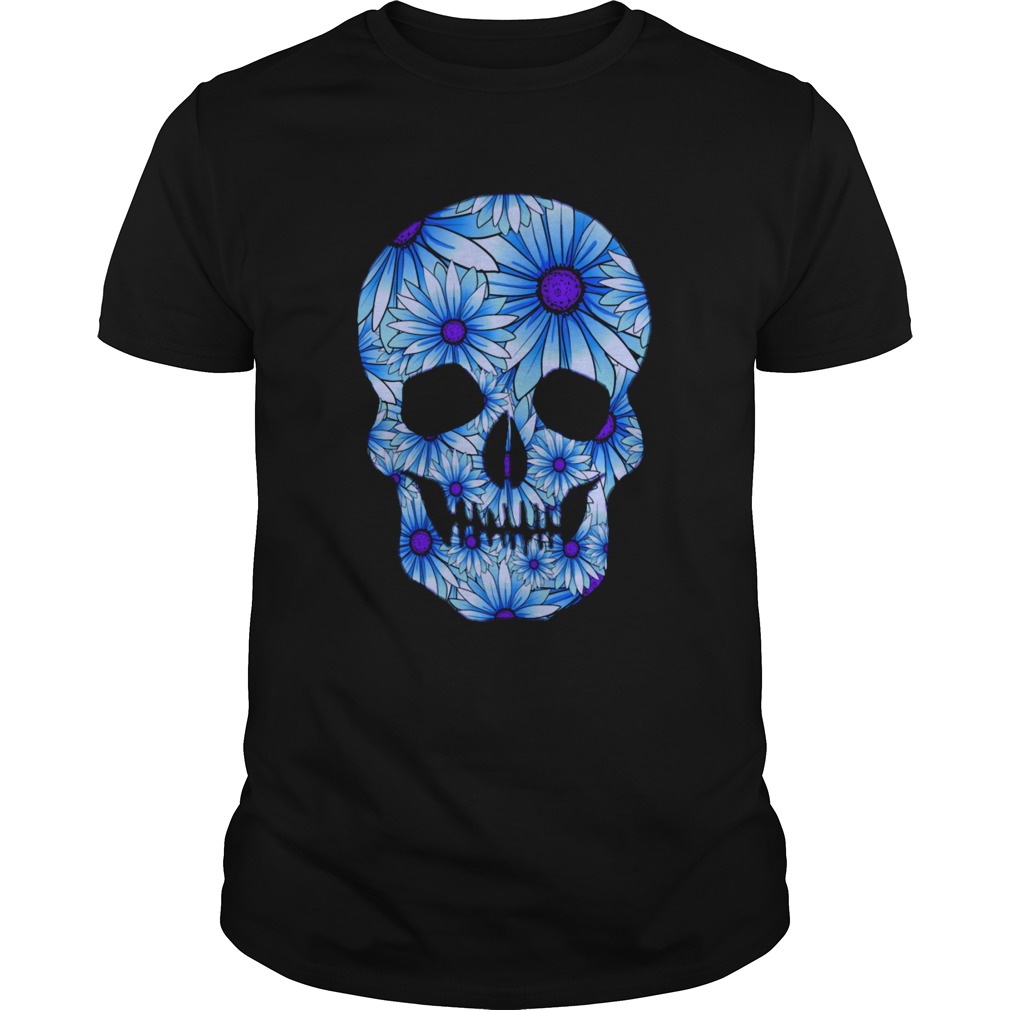 Blue Skull Dia De Los Muertos Day Of The Dead shirt