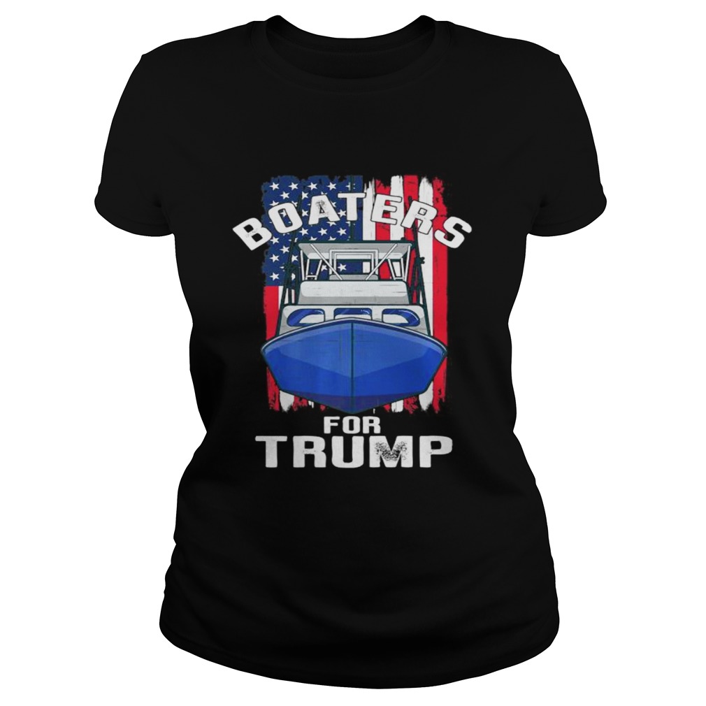 Boaters for Trump 2020 American Flag Patriotic Boat Parade Premium  Classic Ladies