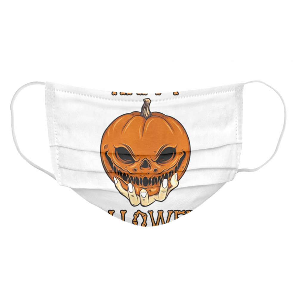 Bones Scary Pumpkin Face  Cloth Face Mask