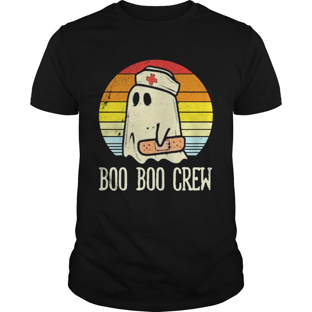 Boo Boo Crew Ghost Nurse Retro Halloween Vintage 2020 shirt