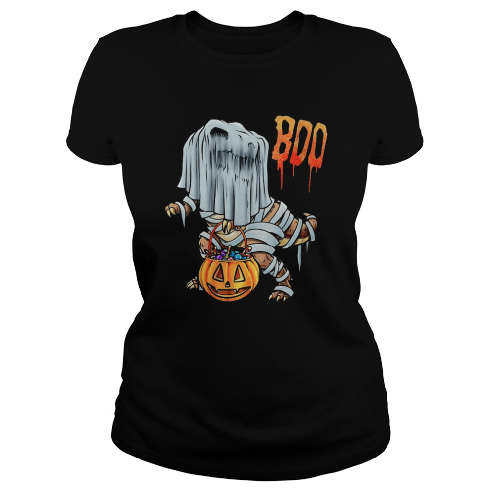 Boo Sheet Dinosaur Boo T Rex Halloween Costume  Classic Women's T-shirt