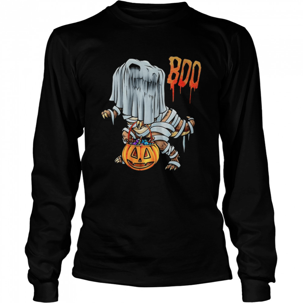 Boo Sheet Dinosaur Boo T Rex Halloween Costume  Long Sleeved T-shirt