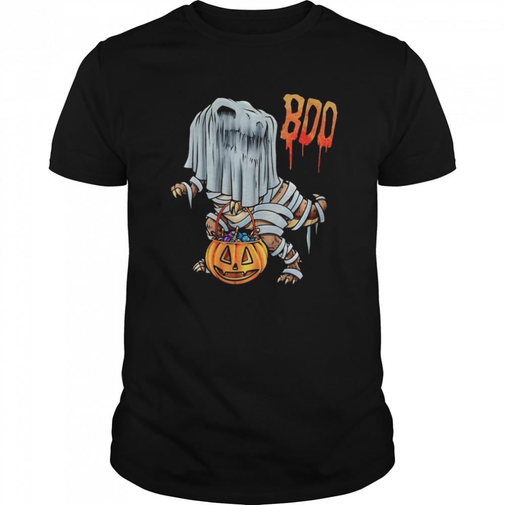 Boo Sheet Dinosaur Boo T Rex Halloween Costume shirt