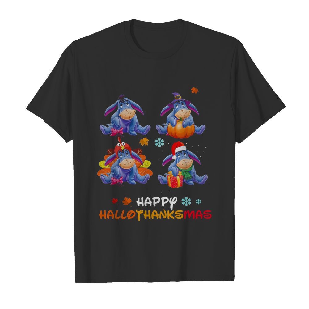 Bourriquet Disney Halloween And Merry Christmas Happy Hallothanksmas shirt