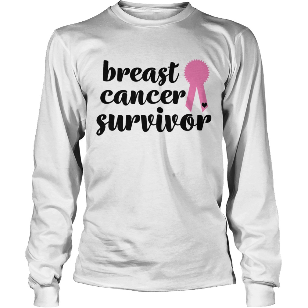 Breast Cancer Survivor October Fall Awareness Month  Long Sleeve