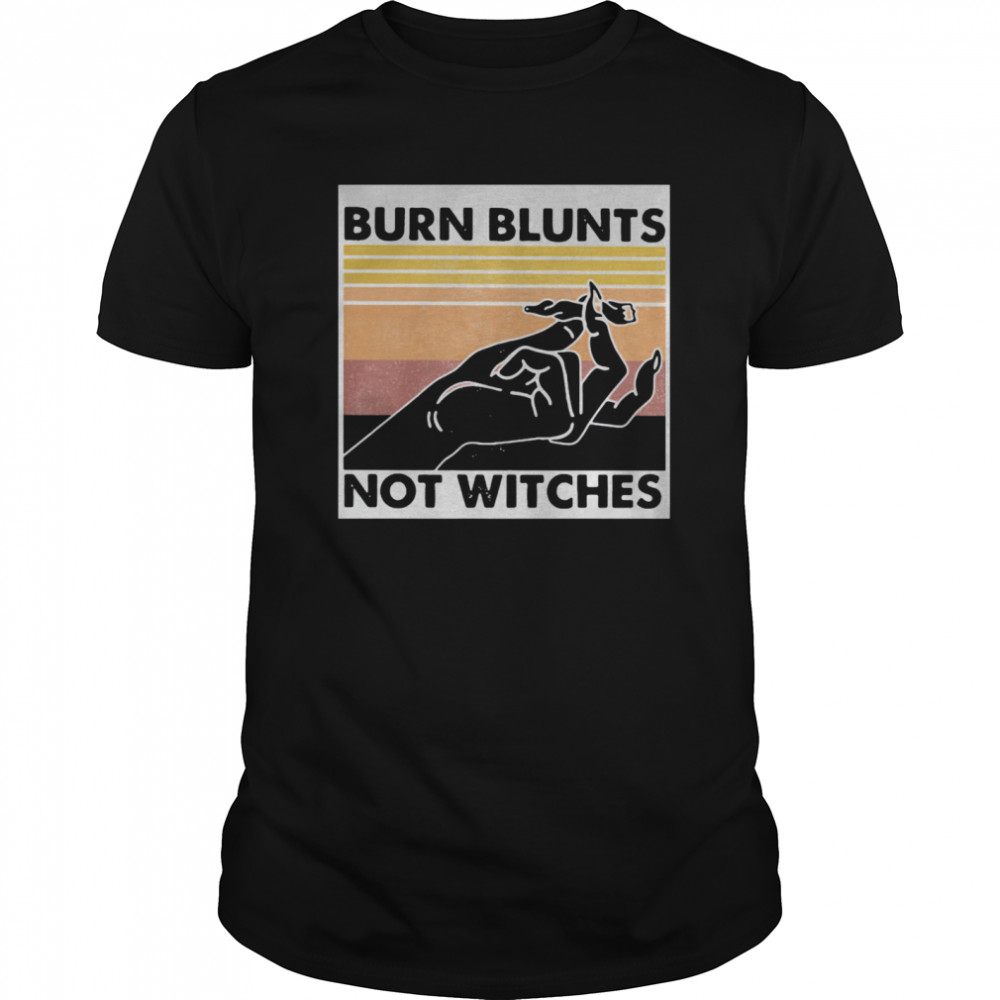 Burn blunts not witches vintage retro  Classic Men's T-shirt