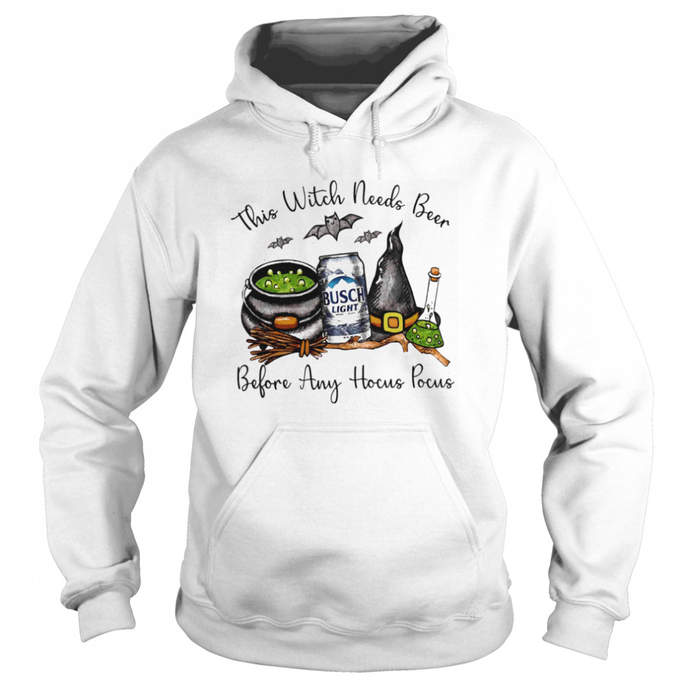 Busch Light This Witch Needs Beer Before Any Hocus Pocus  Unisex Hoodie