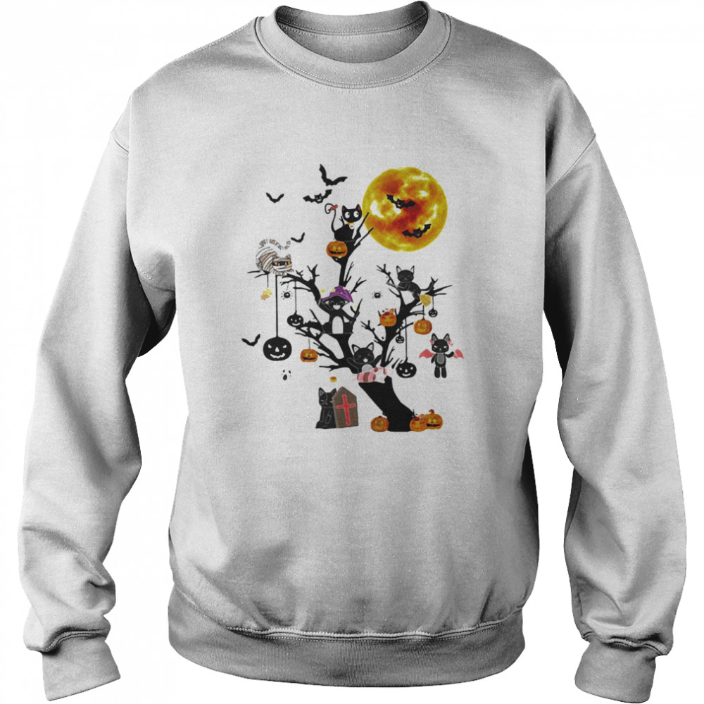 Cat Tree Happy Halloween  Unisex Sweatshirt