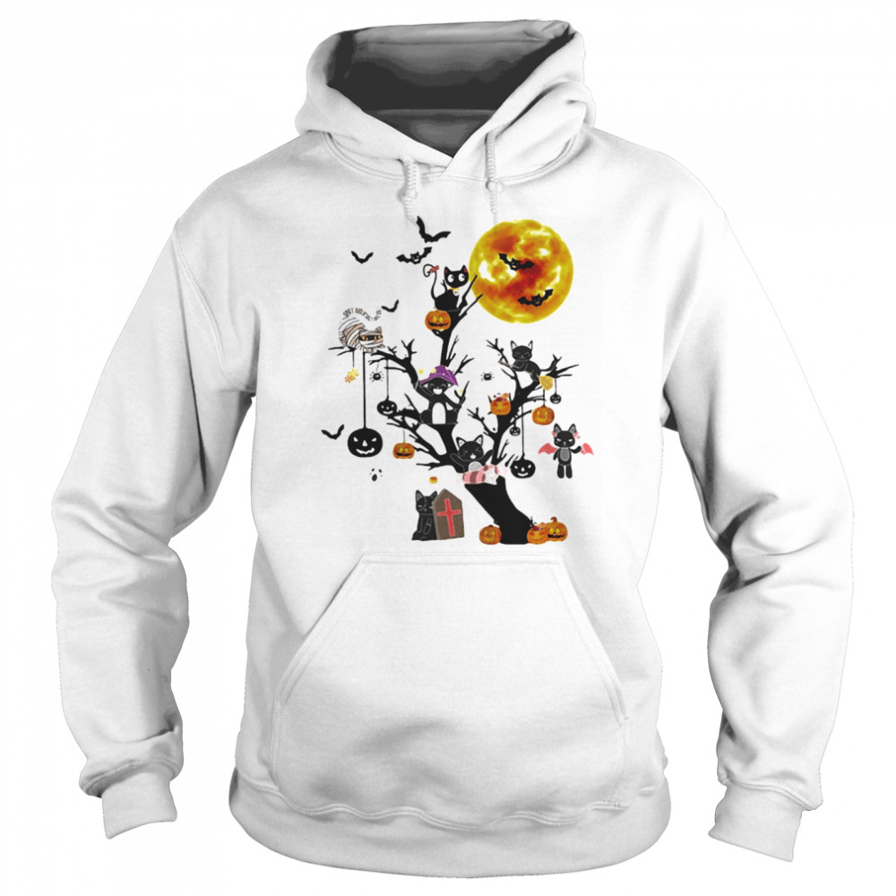 Cat Tree Happy Halloween  Unisex Hoodie