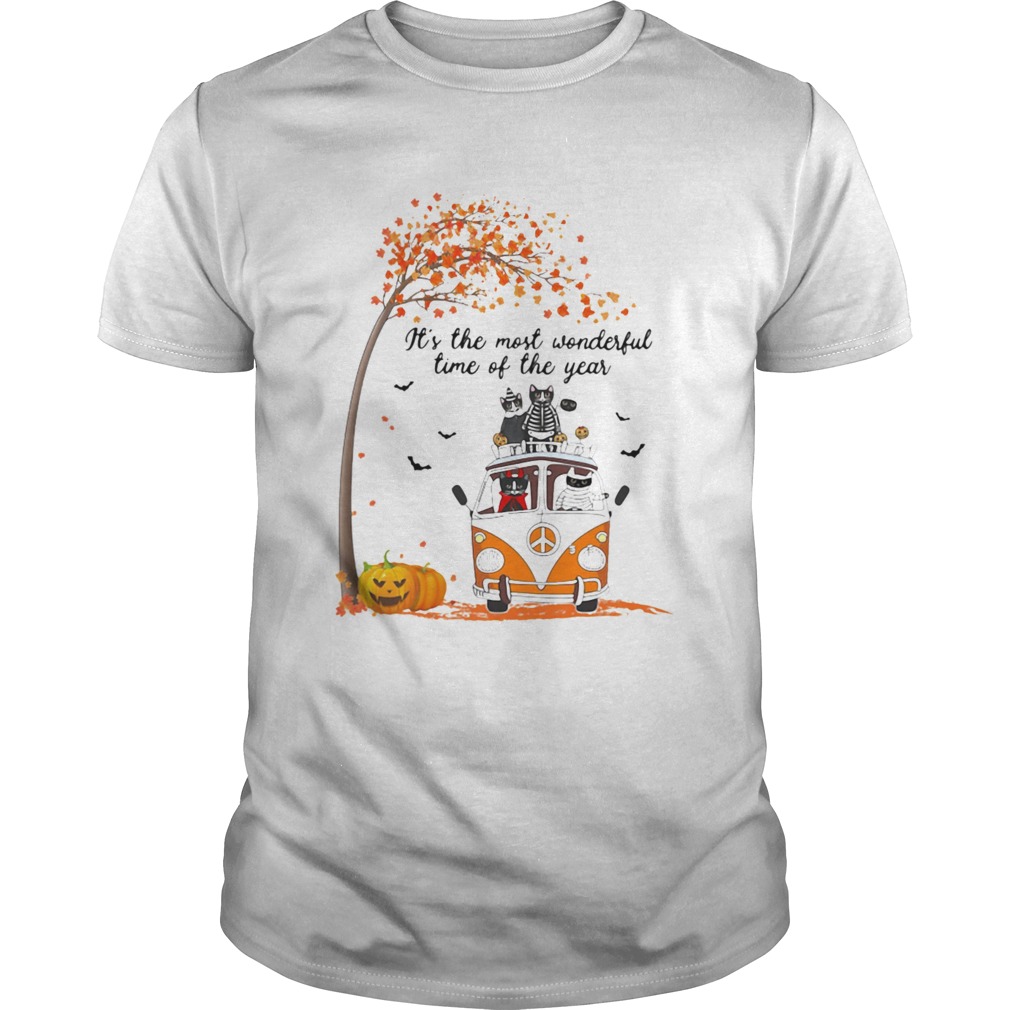 Cat riding peace its the most wonderful time of the year leaves tree shirt