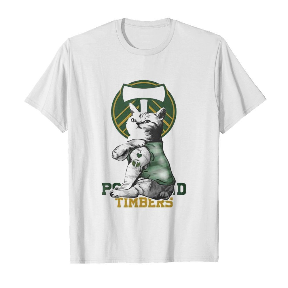 Cat tattoos portland timbers logo shirt