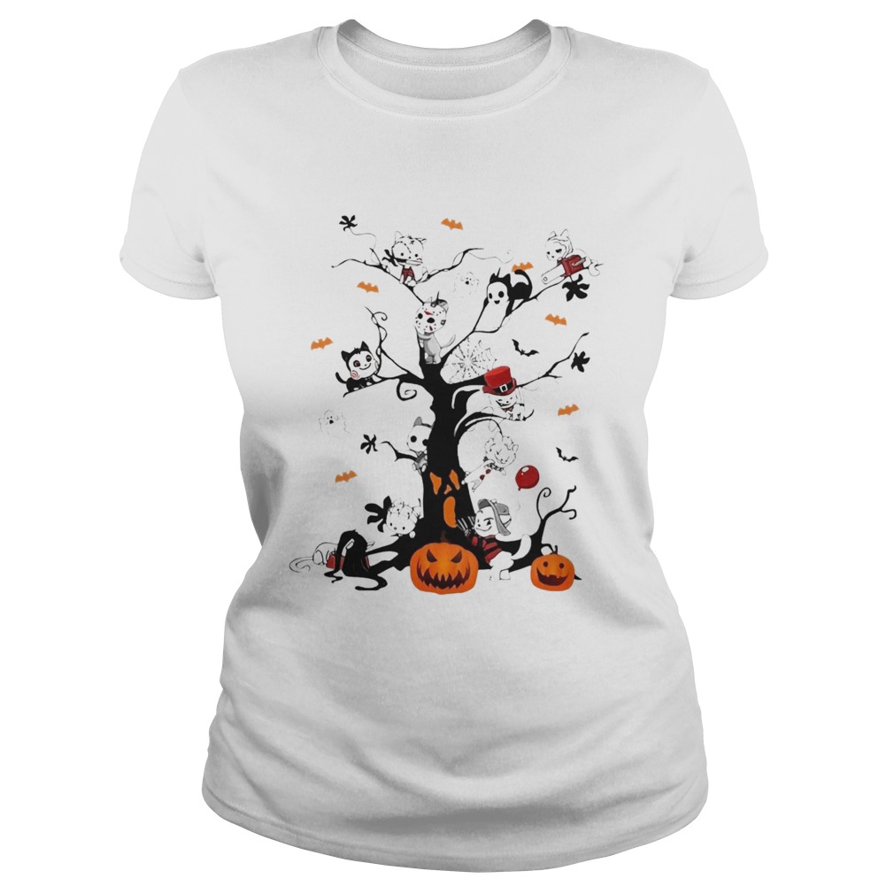 Cats Horror Kitties Tree Halloween  Classic Ladies