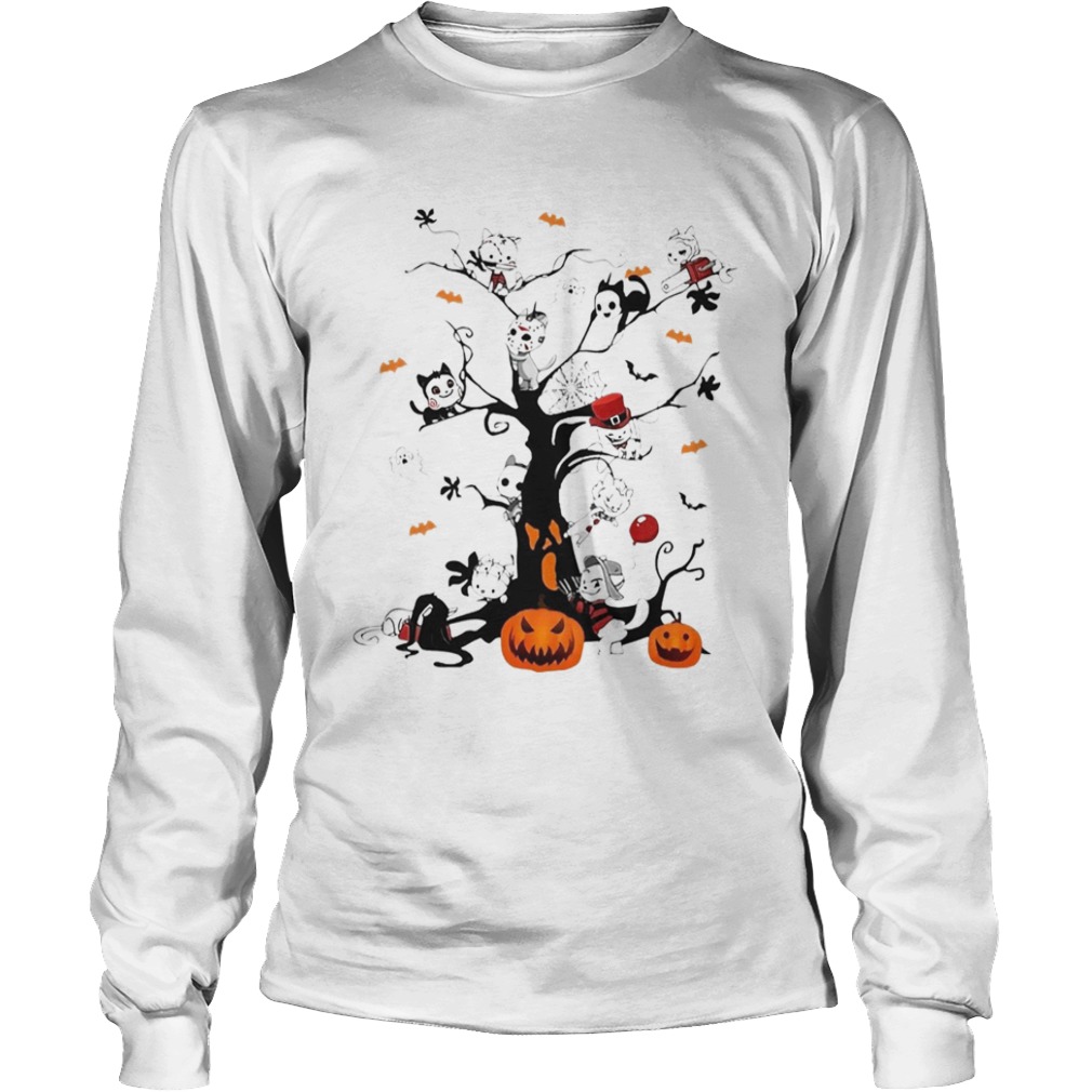 Cats Horror Kitties Tree Halloween  Long Sleeve