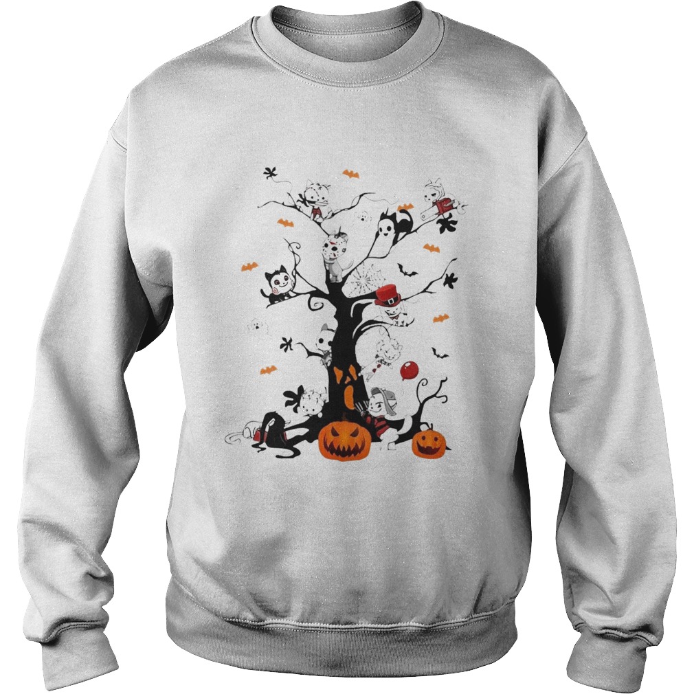 Cats Horror Kitties Tree Halloween  Sweatshirt