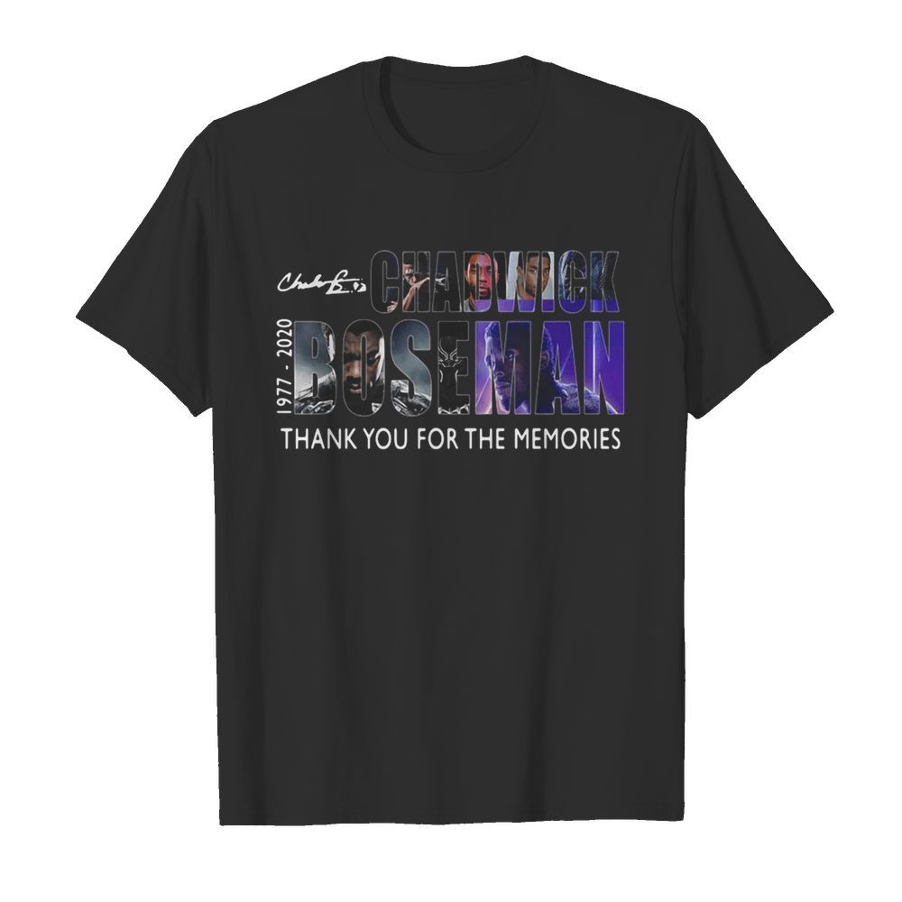 Chadwick Boseman 1977 2020 Thank You For The Memories Signature shirt