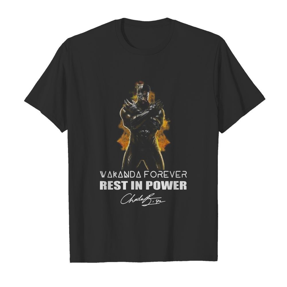 Chadwick Boseman Wakanda Forever Rest In Power Signature shirt