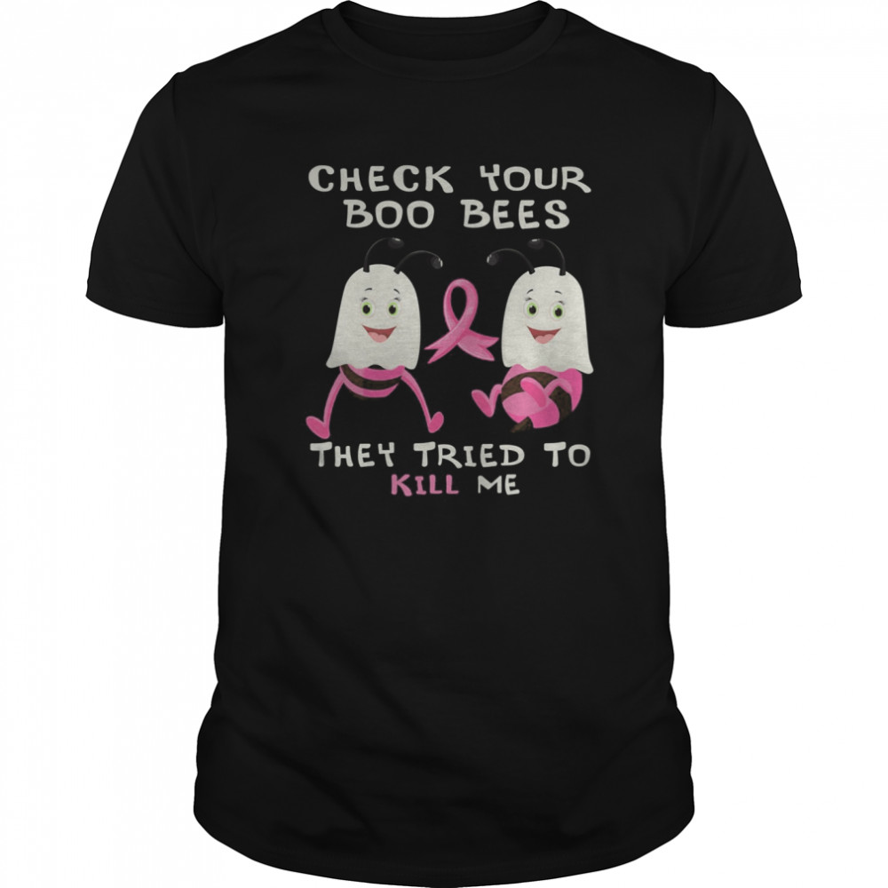 Check Your Boo Bees kill me breast cancer ghost halloween shirt