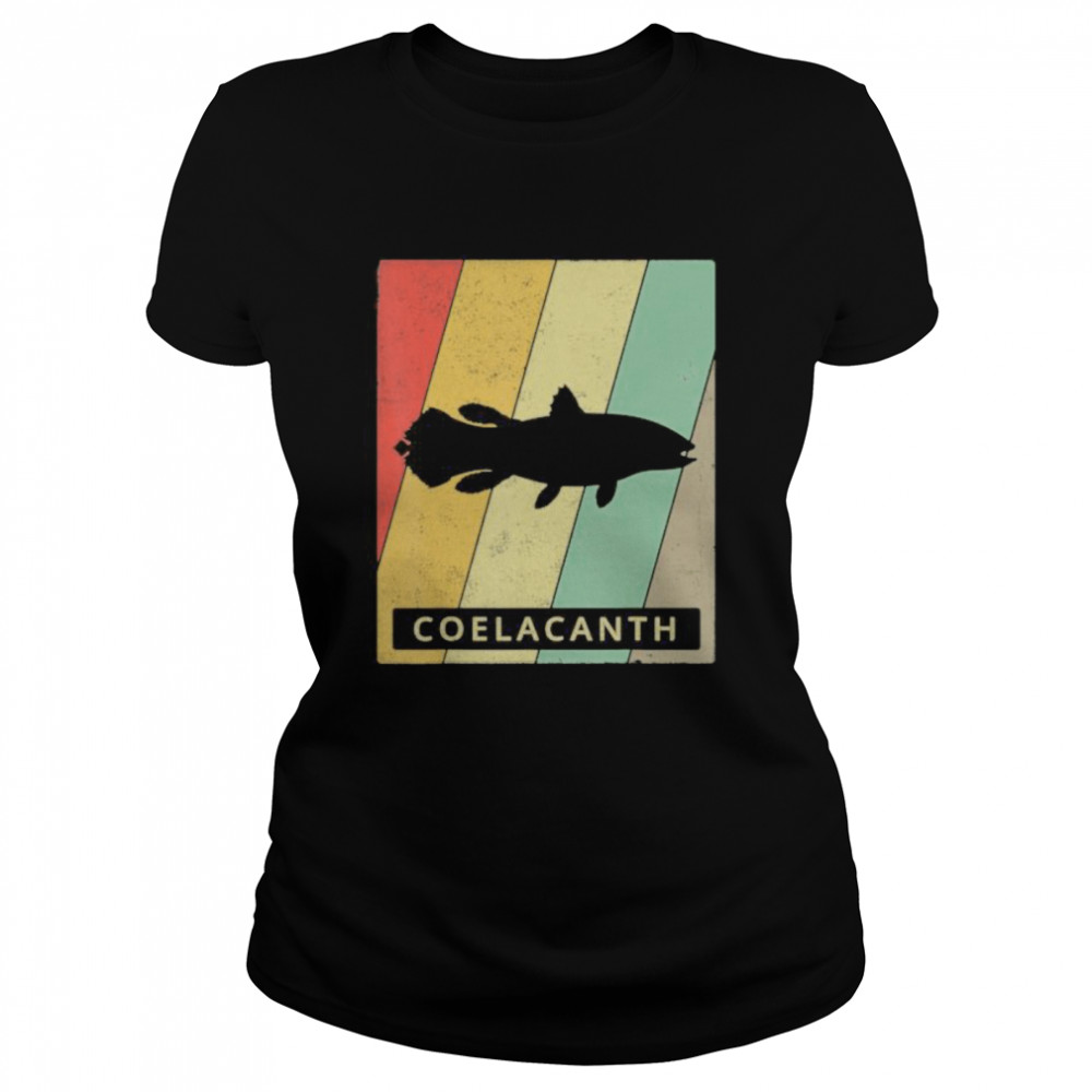 Coelacanth Lover Vintage Retro Animal  Classic Women's T-shirt