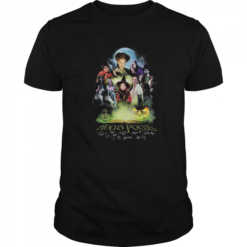 Colorful Hocus Pocus Signatures Halloween shirt