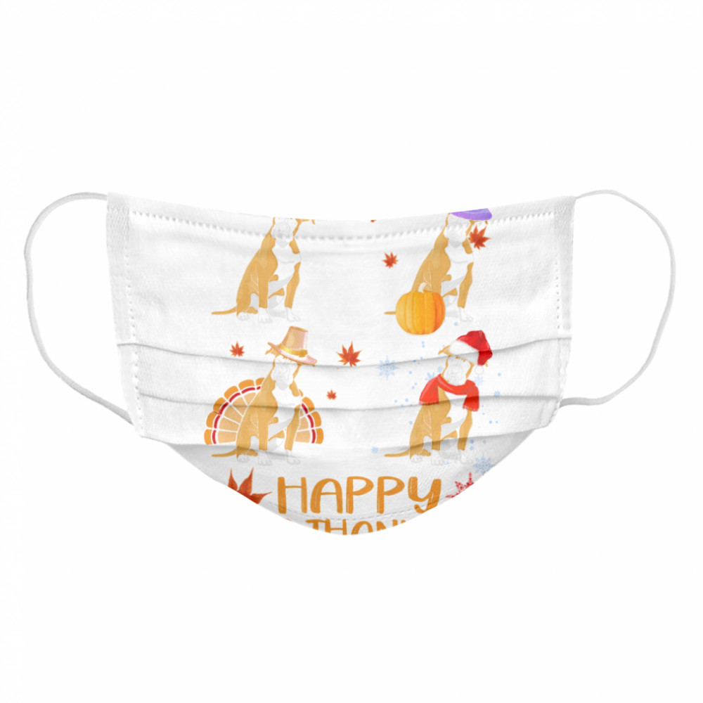 Cute Boxer Happy Hallothanksmas  Cloth Face Mask