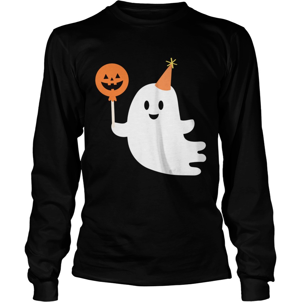 Cute Ghost With Candy Halloween Day 2020  Long Sleeve